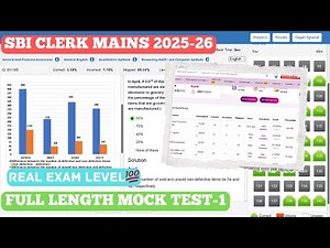 🥵98.98%ile | Guidely SBI CLERK Mains Full length Mock test-1 🙃| #sbija #sbiclerk