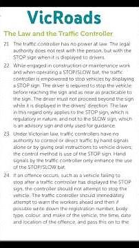 VicRoads traffic controller laws and rules #vicroads #trafficmanagement #austroads #melbourne