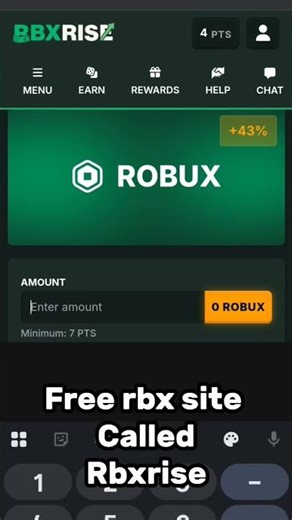 free robux site called rbxrise #plsgoviral #rbxrise