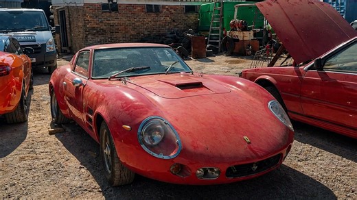 A closer look at this 30 year abandoned Ferrari replica