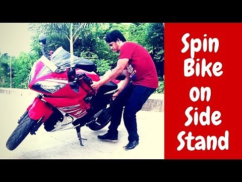 How to turn bike 180 on side stand - Spin Motorcycle 180 degree on side stand