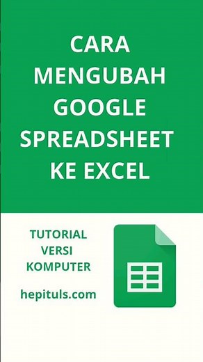 Cara mengubah google spreadsheet ke excel #belajar #ilmu #tutorial