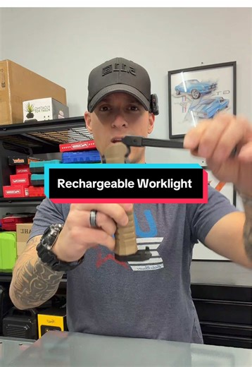 The perfect work light for around the shop, camping, and automotive repairs. #flashlight #worklight #flashlights #jobsitelighting #rechargeablelights