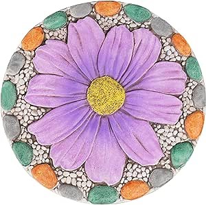 Outdoor Garden Decor Stepping Stones - Outside Garden Yard Decorative Stones Gifts for Women Garden Decor for Outside 10x10x0.75 Inch Cynkeyee