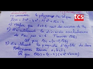 maths tronc commun polynomes exercice تمرين مهم