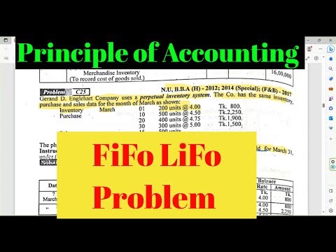FiFo LiFo || Principle of Accounting || BBA 1st Year || bbs 1st year ||