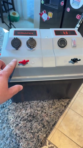 Portable smart battery box .. great for camping, boating, you name it - juice on the go! ⚡️ #battery #powerstation #tools #bluecollar #offgrid