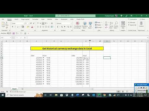 Get historical currency exchange data in Excel