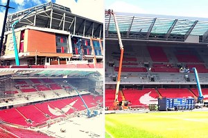 Photos - The view from inside Anfield of new Anfield Road Stand