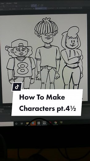 #HowToDraw Characters pt.4½ 💃 #LearnOnTikTok #TikTokPartner #ArtTutorial #BlackTikTok