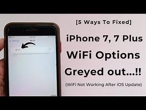 iPhone 7, 7 Plus WiFi Greyed Out...!! (2024)