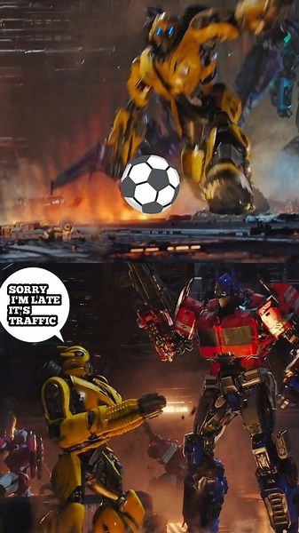 Do you remember when Bumblebee arrived in the Cybertron war?#transformers #shorts