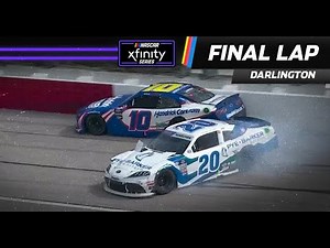 Kyle Larson wins the Xfinity race after a late-race pass