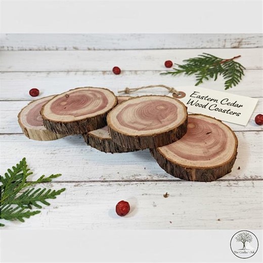 Aromatic Red Cedar Slices | Sanded Coasters, Rustic Decor, Wedding Craft Blanks (various Sizes) Unfinished - Etsy