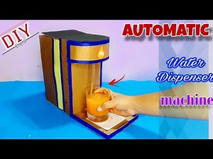 Automatic Water Dispenser Machine From Cardboard | water dispenser science project working model