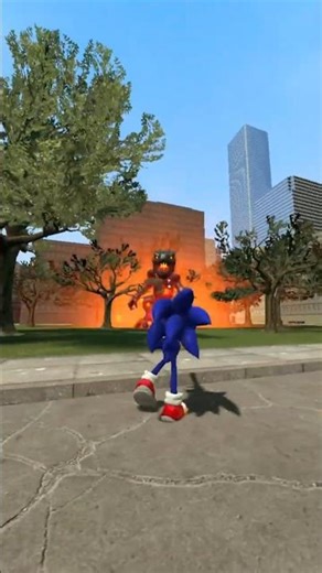 Sonic vs Giant Dragon in the Big City | Garry’s Mod #shorts