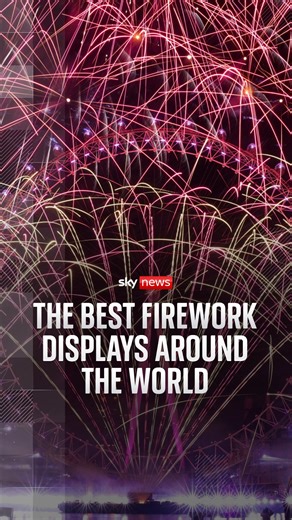 Sky News on Instagram: "New Year 2026: The best firework displays around the world⁠ ⁠ The UK is celebrating the arrival of 2026 - after parties in the likes of Paris, Rome, and Berlin. The UAE attempted to break firework display records earlier."