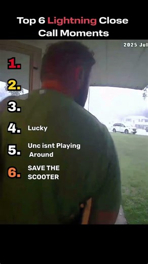 6 Lightning Strikes That Almost Ended Everything #lightning #closecall #scary #shorts