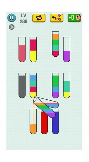 Color sort puzzle gameplay #Shorts