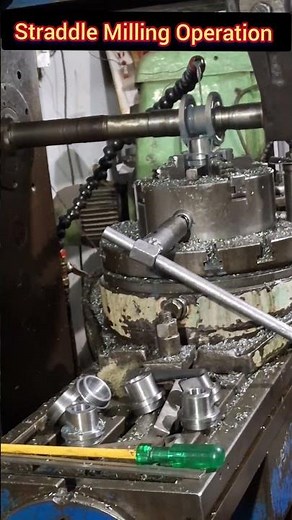 Straddle Milling operation over horizontal milling machine