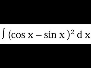 Integrate (cos x − sin x)² dx | Trigonometric Identity Integration | Step-by-Step Calculus