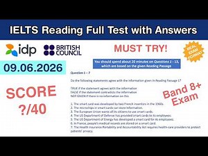 IELTS Reading Practice Test with Answers 09.06.2026 - Test #208