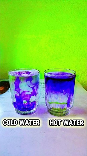 😱Hot Water vs Cold Water Food Coloring Challenge#shorts #science