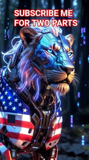 The Future of AI Art: Majestic Cybernetic USA Lion 🦁🇺🇸