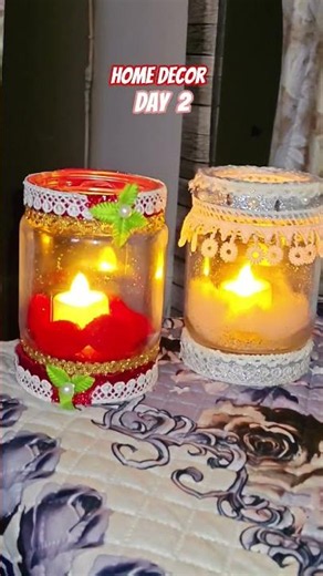 Candle Jar decor ideas || easy christmas decor ideas #foryou #trendingshorts #craftideas#diy #decor