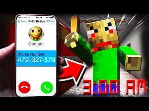 HOW TO CALL BALDI BASIC'S in Minecraft at 3:00AM **REAL**