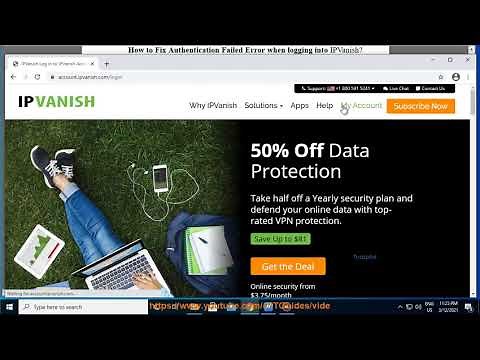 Fix Authentication Failed Error when logging into IPVanish