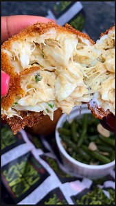 30K views · 1.1K reactions | Deep Fried Crab Cake Balls & Green...