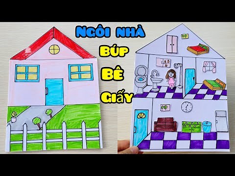 Làm ngôi nhà búp bê giấy| búp bê giấy | Vân Handmade