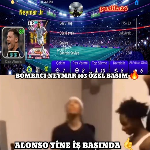 Bombacı Neymar 103 Özel Basım 🔥 #pesmobileبيس #efootball #fifa #keşfetbeniöneçıkar #efootball2026