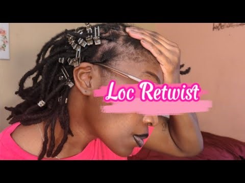 RETWIST MY LOCS WITH ME | Loc Maintenance Routine on Medium Long Locs