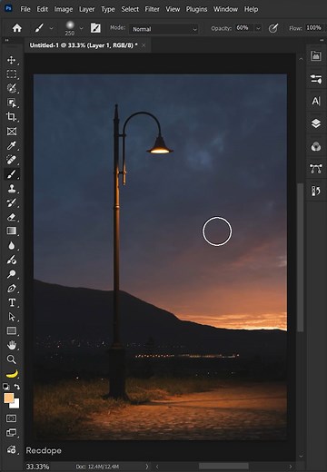 How to create a simple lighting effect in photoshop | Recdope
