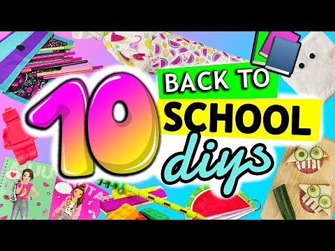 10 DIY Back to School Schulsachen | Bastelideen für die Schule | einfache SCHOOL SUPPLIES | DIY Kids