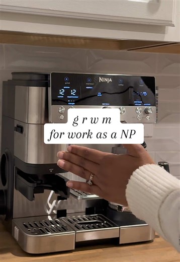 mini morning routine as a NP- my first patient is usually at 8:30am so I try to wake up early enough to make a latte breakfast #grwm #nursepractitioner #toddlermom