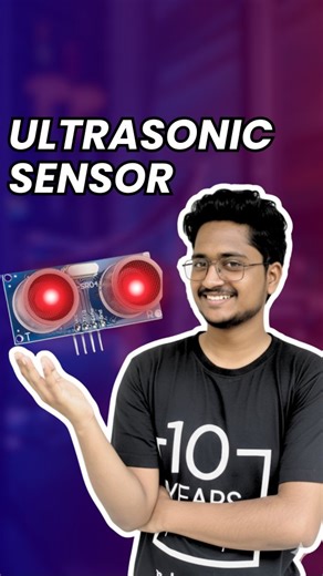 Robocraze - Robotics & Electronics Store on Instagram: "🤖 It’s 2025 robots walk, talk, and even see 👁️... but how do they see without eyes? The secret lies in this tiny powerhouse the HC-SR04 Ultrasonic Sensor 🔊✨ Think of it as the robot’s eyes and ears combined! 👂👀 It sends out ultrasonic sound waves (way beyond what humans can hear) and listens for their echo. By measuring how long the sound takes to bounce back, it calculates the distance using the same formula you learned in school: Dis
