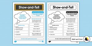 Show-and-Tell Worksheet for ELL