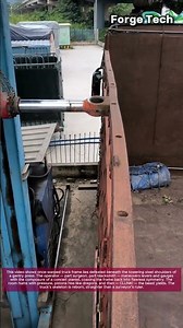 Witness the Power: Professional Truck Frame Repair with a Massive Gantry Hydraulic Press