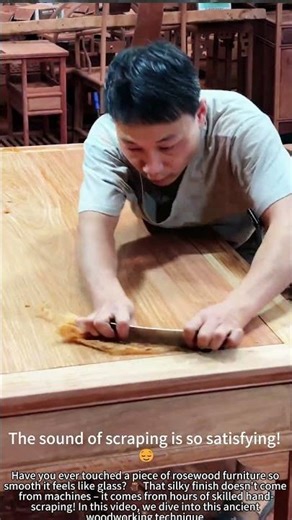 Hand-Scraping Rosewood Furniture to Perfection! ✨