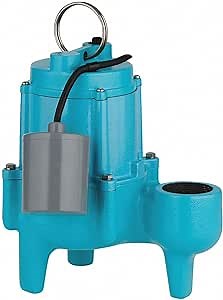 Little Giant 509215 9SN-CIA-RF 115 Volt 660 GPH Submersible Sewage Ejector Pump with Mechanical Piggyback Float Switch
