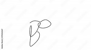 Animated self drawing of continuous line draw. Muscle Man Silhouette. Full length one line animation. 4K Stock Video