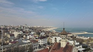 Aerial view of Constanta Romania, Eastern European. Constanta has beautiful Museum of History built to preserve the country's rich past. Constanta's history is extremely rich and important historical
