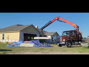 Building a house. Drywall delivery. Unloading process and how they left it.