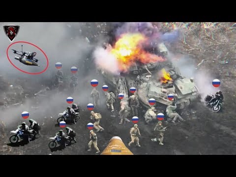 Russian Motorcycle forces fights Ukrainian FPV elite Drones, then wiped out one by one