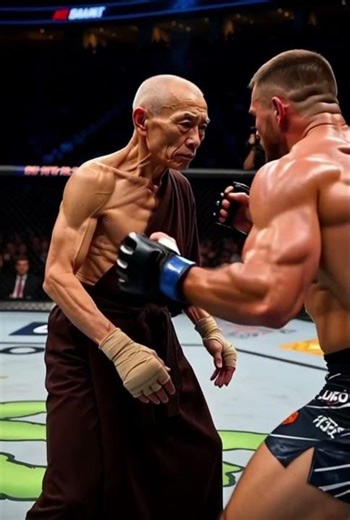 This Monk’s Technique Destroyed an MMA Fighter 😳 #kungfu #mmafighter #shorts