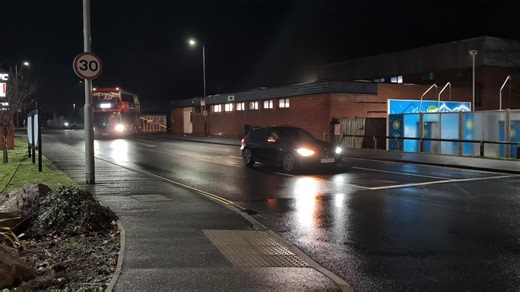 excel bus pulling out of Norwich round tree way depot early morning January 2026 #fyp #buses