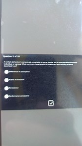 A certain behaviour is considered acceptable by some people, bu... | Filo